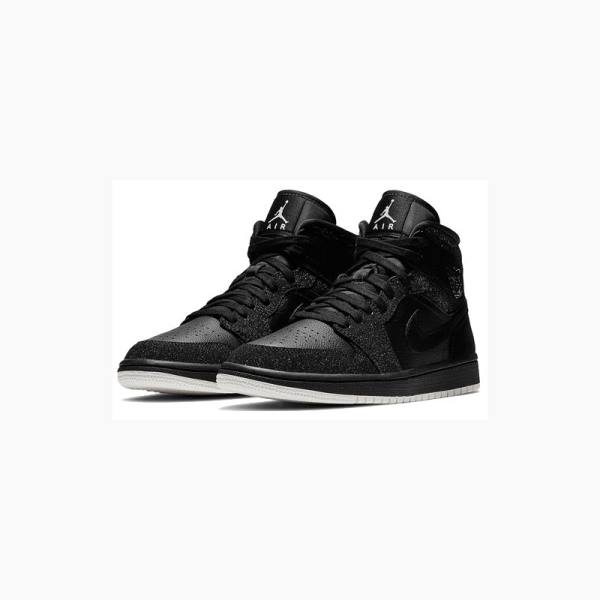 Nike Mid Koripallokengät Naisten Air Jordan 1 Mustat | JD-912PO