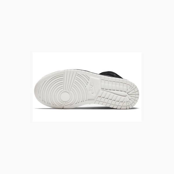 Nike Mid Koripallokengät Naisten Air Jordan 1 Mustat | JD-912PO