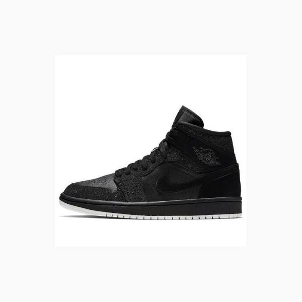 Nike Mid Koripallokengät Naisten Air Jordan 1 Mustat | JD-912PO