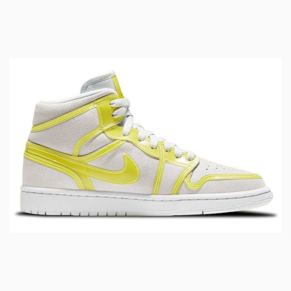 Nike Mid LX(W) Koripallokengät Naisten Air Jordan 1 Valkoinen Keltainen | JD-869RC