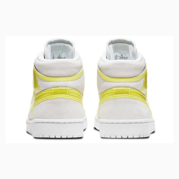 Nike Mid LX(W) Koripallokengät Naisten Air Jordan 1 Valkoinen Keltainen | JD-869RC