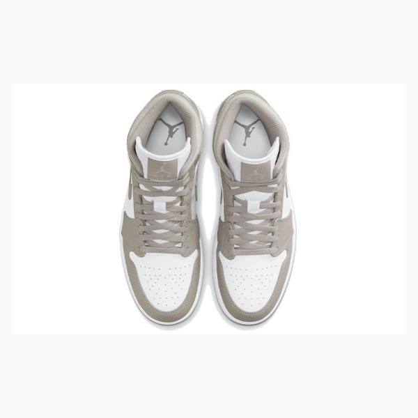 Nike Mid Linen Koripallokengät Miesten Air Jordan 1 Valkoinen Ruskea | JD-597DQ