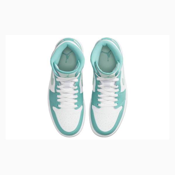 Nike Mid Marine Koripallokengät Naisten Air Jordan 1 Valkoinen Vihreä | JD-952OH