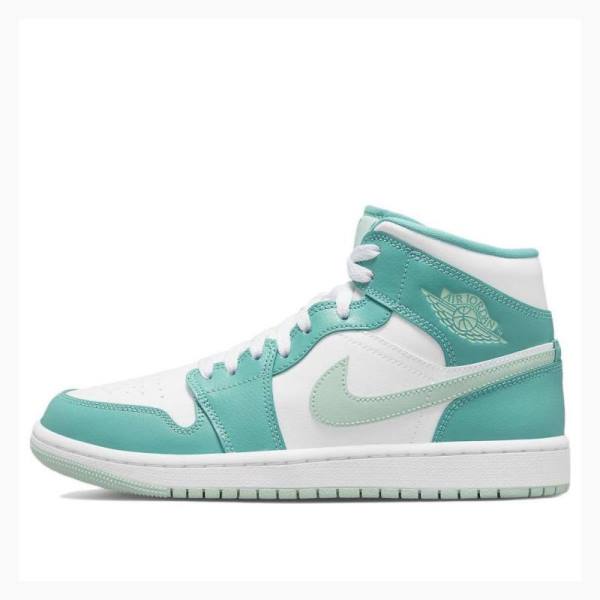 Nike Mid Marine Koripallokengät Naisten Air Jordan 1 Valkoinen Vihreä | JD-952OH