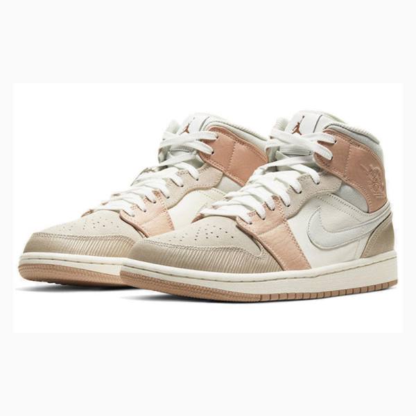 Nike Mid Milan Koripallokengät Miesten Air Jordan 1 Pinkki Beige | JD-097UI
