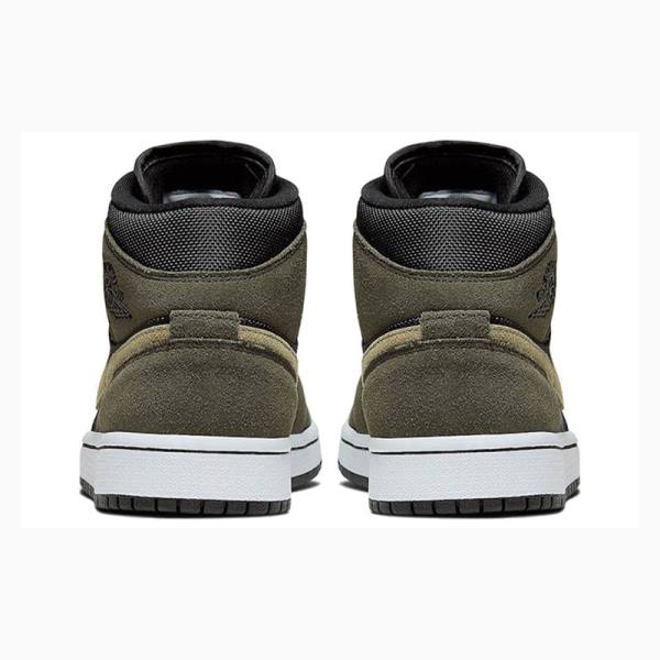 Nike Mid Military Koripallokengät Naisten Air Jordan 1 Oliivinvihreä Mustat | JD-924SX