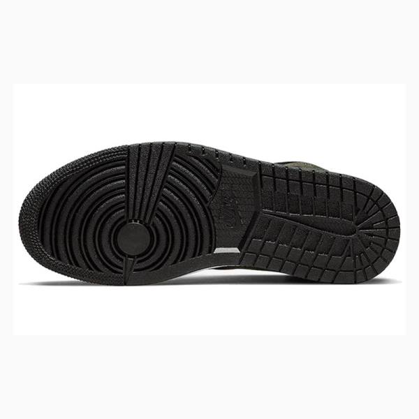 Nike Mid Military Koripallokengät Naisten Air Jordan 1 Oliivinvihreä Mustat | JD-924SX