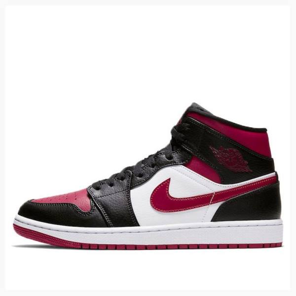 Nike Mid Noble Koripallokengät Miesten Air Jordan 1 Mustat Valkoinen Punainen | JD-654VN