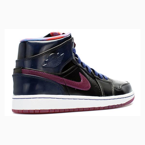 Nike Mid Nouveau Year of the Horse Koripallokengät Miesten Air Jordan 1 Mustat Sininen Violetit | JD-302RP