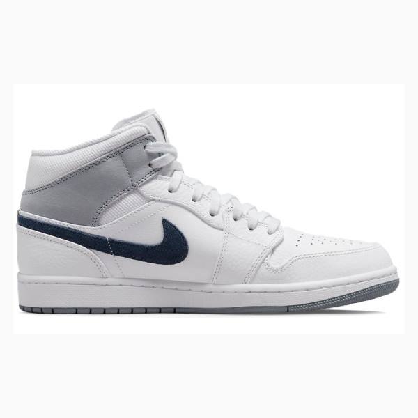 Nike Mid Paris Koripallokengät Miesten Air Jordan 1 Valkoinen Mustat | JD-067FA