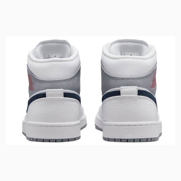 Nike Mid Paris Koripallokengät Miesten Air Jordan 1 Valkoinen Mustat | JD-067FA