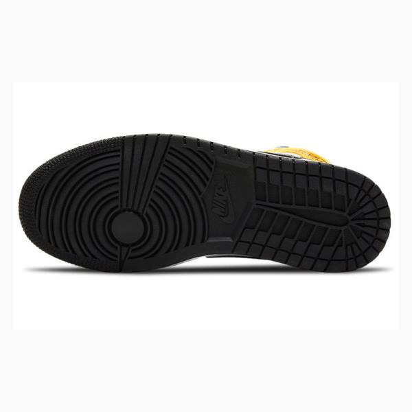 Nike Mid Perforated – Koripallokengät Naisten Air Jordan 1 Kultaiset Mustat | JD-614UT