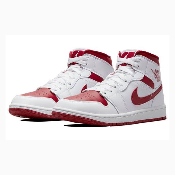 Nike Mid Reverse Chicago Koripallokengät Naisten Air Jordan 1 Valkoinen Punainen | JD-236AL