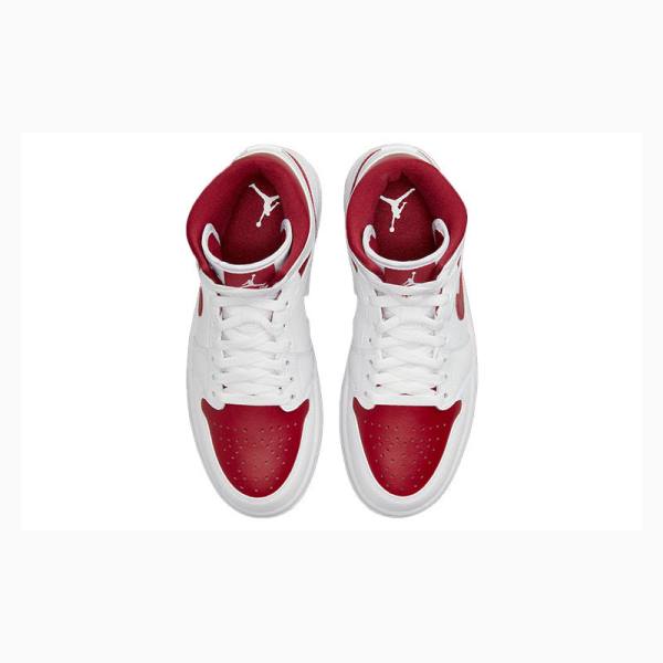 Nike Mid Reverse Chicago Koripallokengät Naisten Air Jordan 1 Valkoinen Punainen | JD-236AL