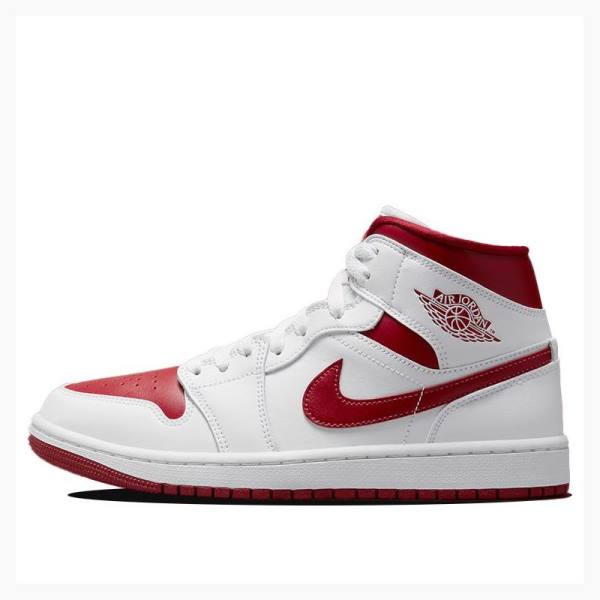 Nike Mid Reverse Chicago Koripallokengät Naisten Air Jordan 1 Valkoinen Punainen | JD-236AL