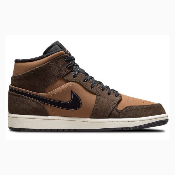 Nike Mid SE Dark Chocolate Koripallokengät Miesten Air Jordan 1 Ruskea | JD-836UZ