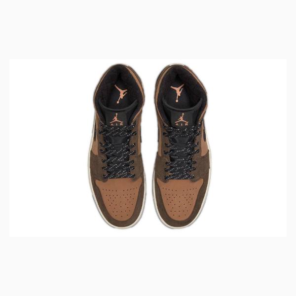 Nike Mid SE Dark Chocolate Koripallokengät Miesten Air Jordan 1 Ruskea | JD-836UZ