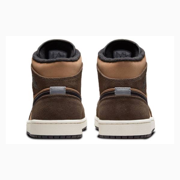 Nike Mid SE Dark Chocolate Koripallokengät Miesten Air Jordan 1 Ruskea | JD-836UZ