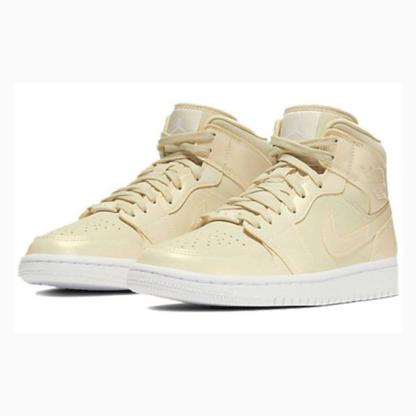 Nike Mid SE Goose Feather Koripallokengät Naisten Air Jordan 1 Keltainen | JD-324IL