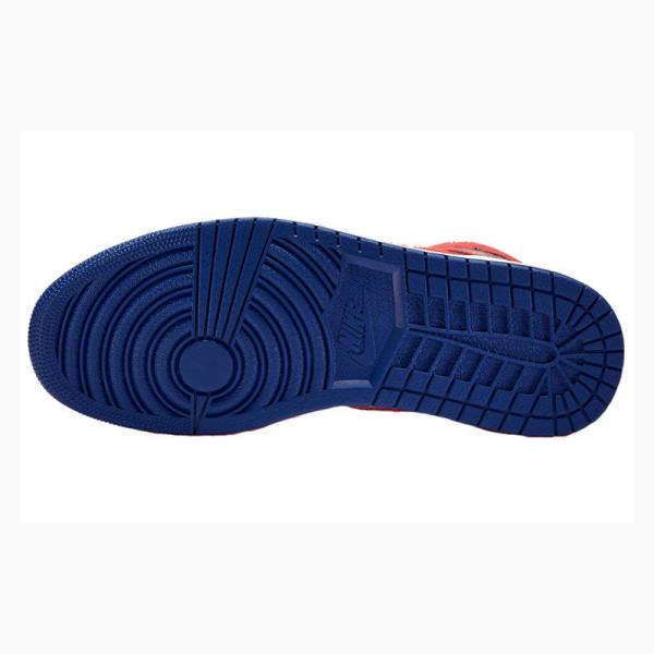 Nike Mid SE Koripallokengät Miesten Air Jordan 1 Valkoinen Sininen Punainen | JD-389FN