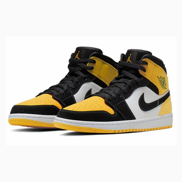 Nike Mid SE Koripallokengät Miesten Air Jordan 1 Keltainen | JD-639QX