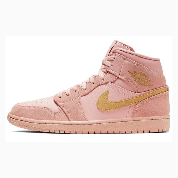 Nike Mid SE Koripallokengät Miesten Air Jordan 1 Koralli Kultaiset | JD-852QJ