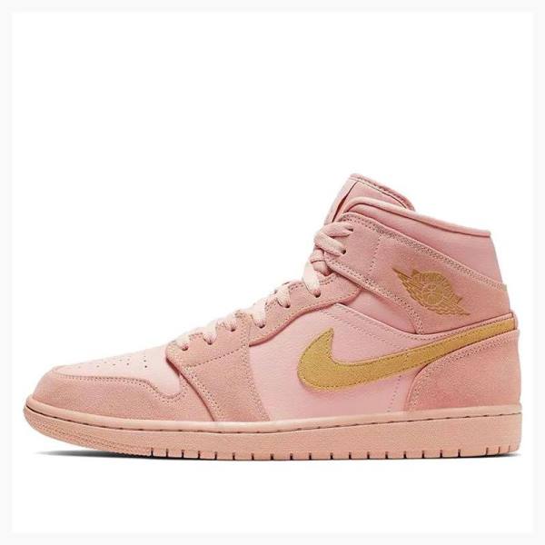 Nike Mid SE Koripallokengät Miesten Air Jordan 1 Koralli Kultaiset | JD-852QJ