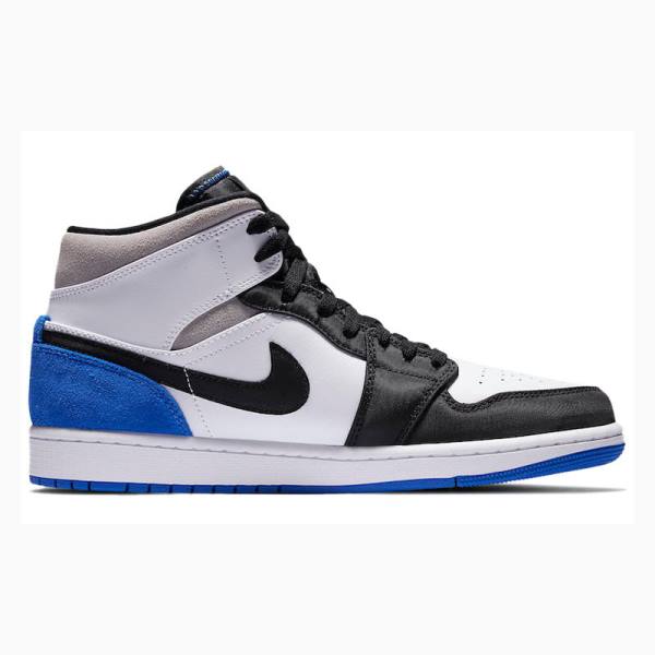 Nike Mid SE Koripallokengät Miesten Air Jordan 1 Mustat Valkoinen Sininen | JD-910UB