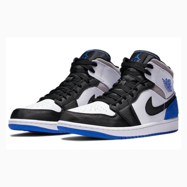 Nike Mid SE Koripallokengät Miesten Air Jordan 1 Mustat Valkoinen Sininen | JD-910UB
