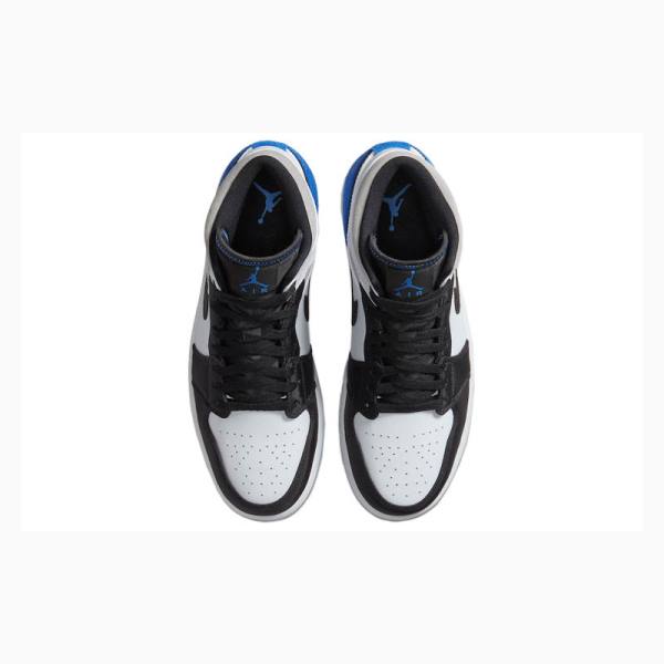 Nike Mid SE Koripallokengät Miesten Air Jordan 1 Mustat Valkoinen Sininen | JD-910UB