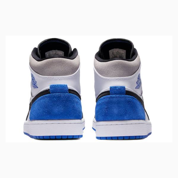 Nike Mid SE Koripallokengät Miesten Air Jordan 1 Mustat Valkoinen Sininen | JD-910UB