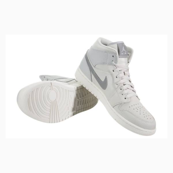 Nike Mid SE Light Bone Koripallokengät Miesten Air Jordan 1 Hopea | JD-135GE