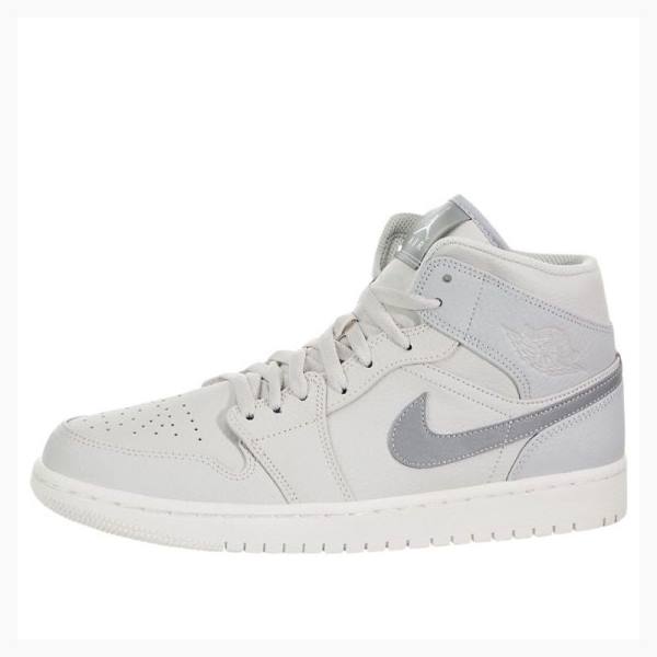 Nike Mid SE Light Bone Koripallokengät Miesten Air Jordan 1 Hopea | JD-135GE
