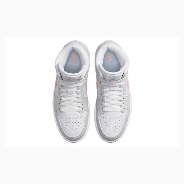 Nike Mid SE Light Iron Ore Light Iron Ore (W) Koripallokengät Naisten Air Jordan 1 Valkoinen Harmaat Pinkki | JD-142HQ