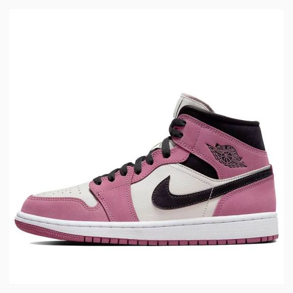 Nike Mid SE Light Mulberry Koripallokengät Naisten Air Jordan 1 Mustat Valkoinen Pinkki | JD-318WC