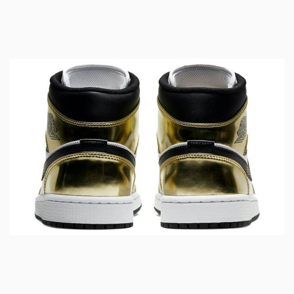 Nike Mid SE 'Metallic Gold' Koripallokengät Miesten Air Jordan 1 Kultaiset Mustat | JD-314VQ