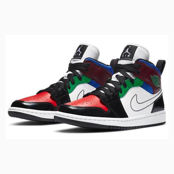 Nike Mid SE Multi-Color Koripallokengät Naisten Air Jordan 1 Mustat Punainen Vihreä Sininen | JD-235GF