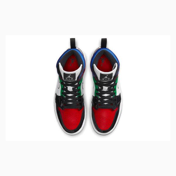 Nike Mid SE Multi-Color Koripallokengät Naisten Air Jordan 1 Mustat Punainen Vihreä Sininen | JD-235GF