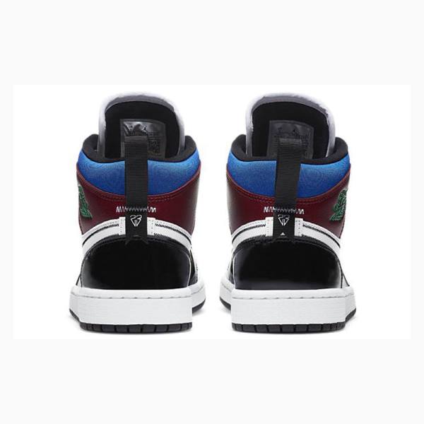 Nike Mid SE Multi-Color Koripallokengät Naisten Air Jordan 1 Mustat Punainen Vihreä Sininen | JD-235GF