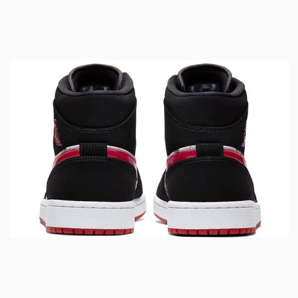 Nike Mid SE Newspaper Air Times Koripallokengät Miesten Air Jordan 1 Mustat Valkoinen Punainen | JD-649AH