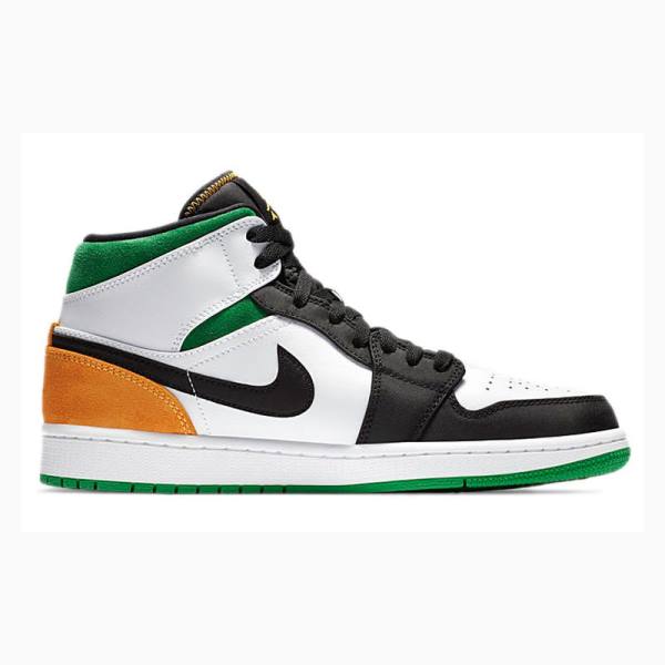 Nike Mid SE Oakland Koripallokengät Miesten Air Jordan 1 Mustat Valkoinen Vihreä | JD-253VR