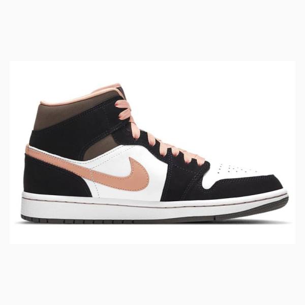 Nike Mid SE Peach Mocha Koripallokengät Naisten Air Jordan 1 Valkoinen Mustat Pinkki | JD-712FP
