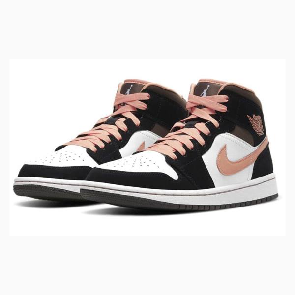 Nike Mid SE Peach Mocha Koripallokengät Naisten Air Jordan 1 Valkoinen Mustat Pinkki | JD-712FP