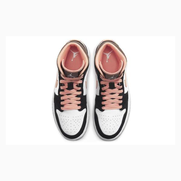 Nike Mid SE Peach Mocha Koripallokengät Naisten Air Jordan 1 Valkoinen Mustat Pinkki | JD-712FP