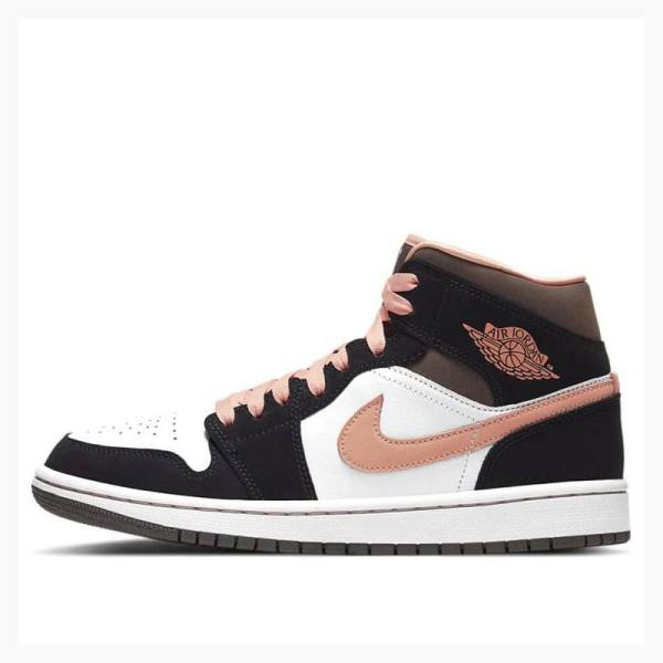 Nike Mid SE Peach Mocha Koripallokengät Naisten Air Jordan 1 Valkoinen Mustat Pinkki | JD-712FP