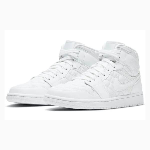 Nike Mid SE Quilted Koripallokengät Naisten Air Jordan 1 Valkoinen | JD-057IX