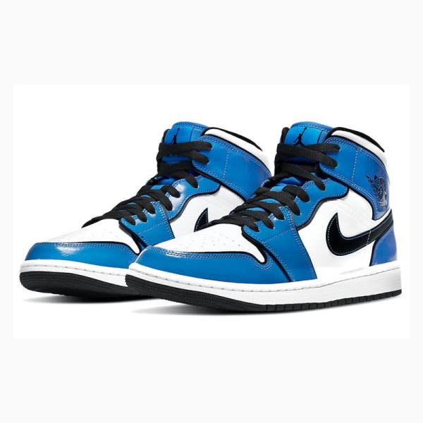 Nike Mid SE Signal Koripallokengät Miesten Air Jordan 1 Sininen | JD-043GF