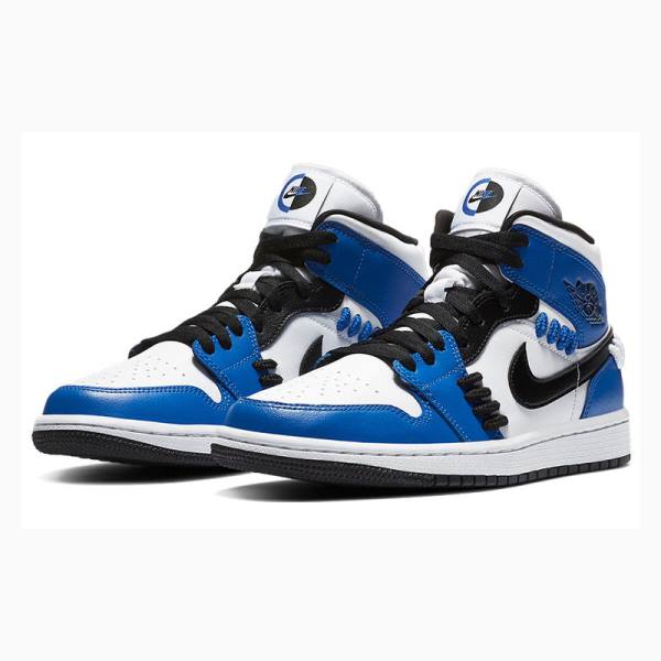 Nike Mid SE Sisterhood Koripallokengät Naisten Air Jordan 1 Sininen Mustat | JD-163AO