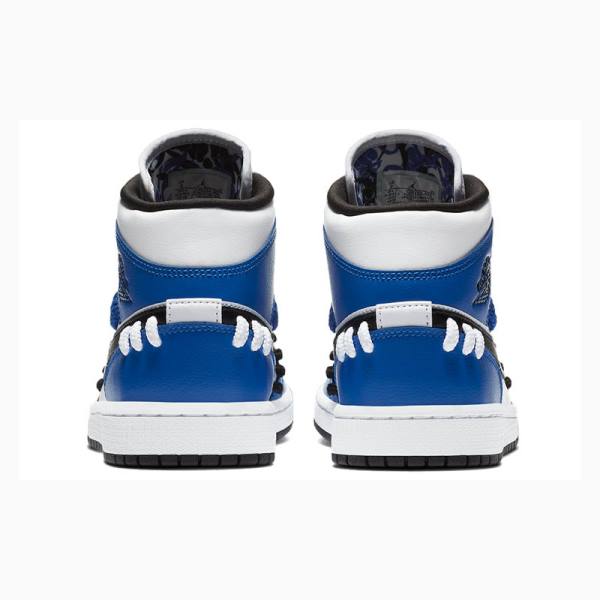 Nike Mid SE Sisterhood Koripallokengät Naisten Air Jordan 1 Sininen Mustat | JD-163AO