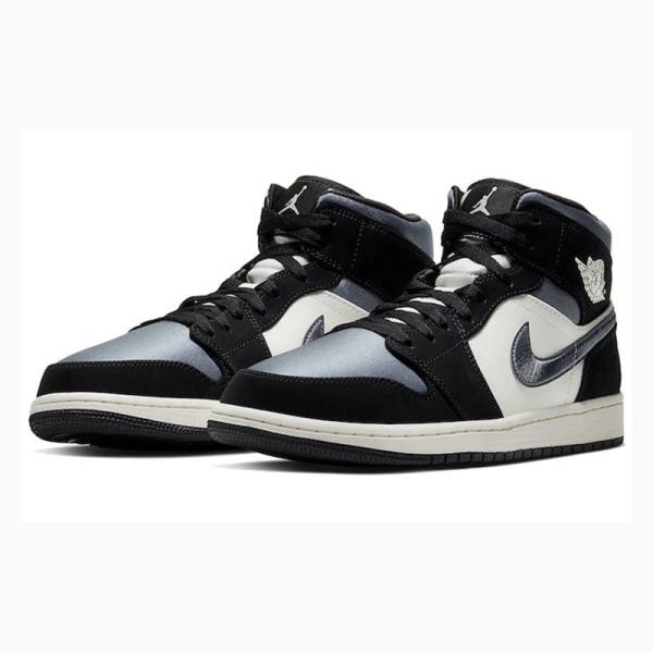 Nike Mid SE Smoke Koripallokengät Miesten Air Jordan 1 Mustat Harmaat | JD-528RW